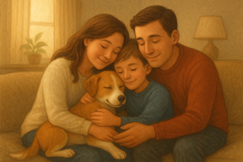 Heartwarming True Dog Stories That Will Bring You to Tears Heartwarming true rescue dog cuddling with new family