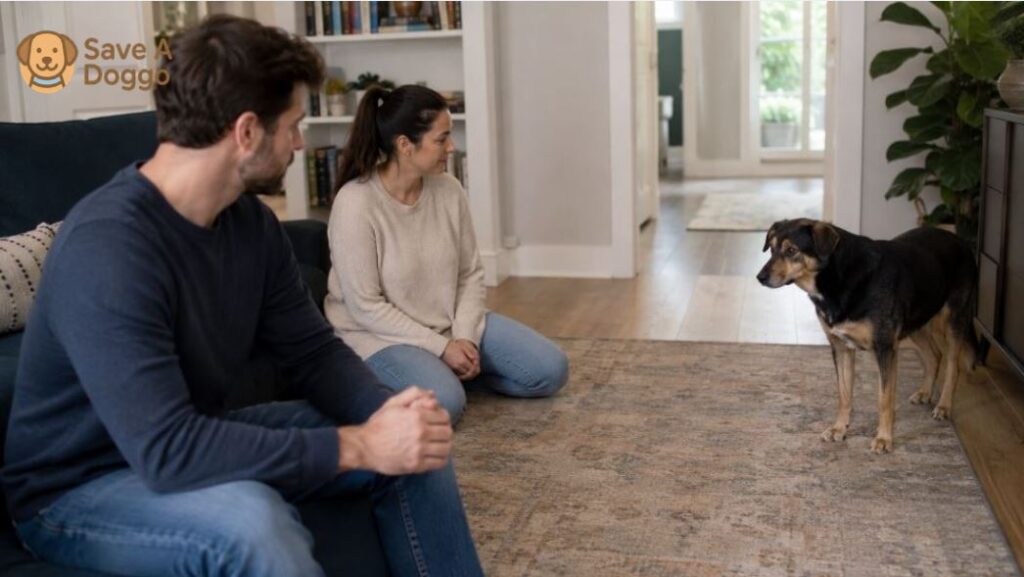 rescue dog afraid of men