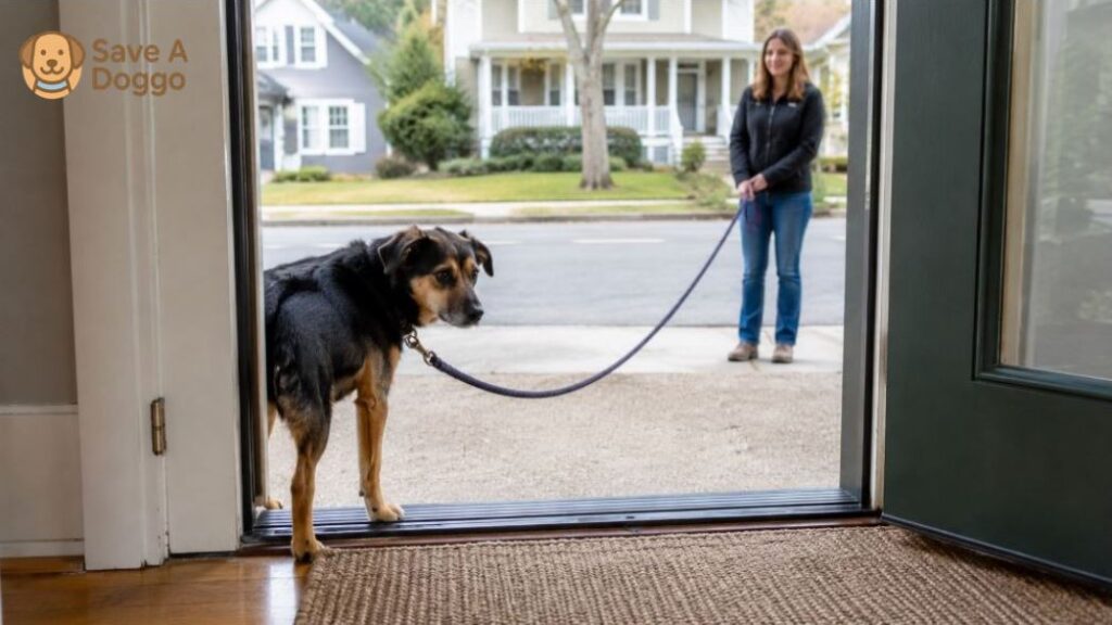 rescue dog wont walk outside